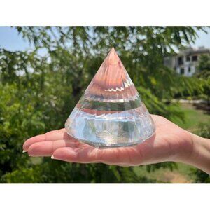 Himalayan Clear Quartz Crystal: Diamond Cut Round Decor (350-400g)